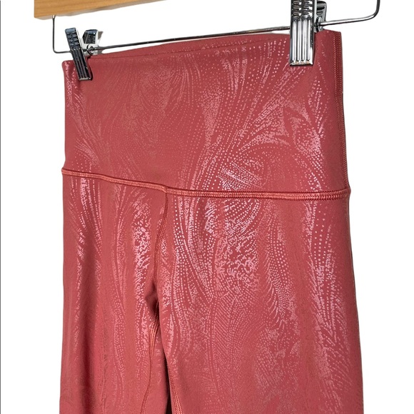lululemon | Wunder Under High-Rise 28 Shine Acclimatize Soft Cranberry Pink Foil - Picture 3 of 7